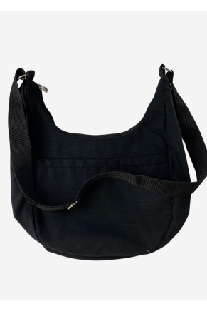 Crescent Canvas Bag Black