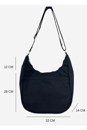 Crescent Canvas Bag Black